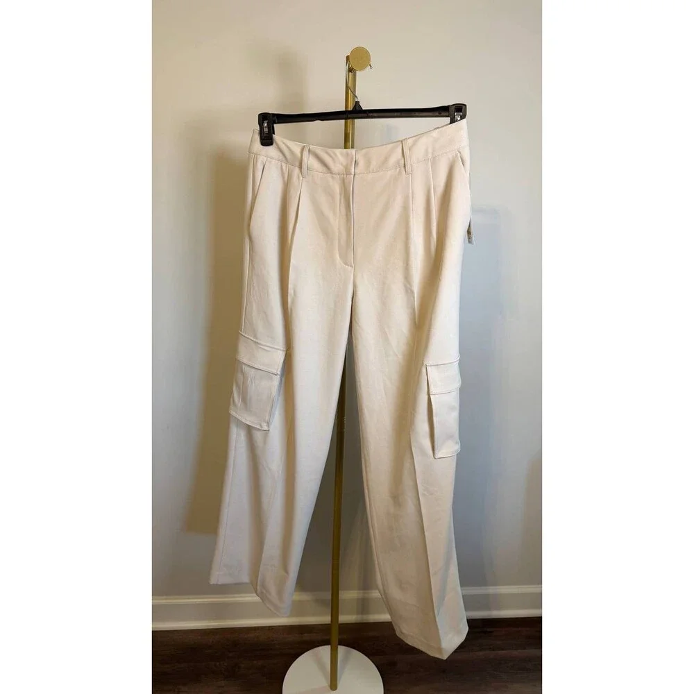 Guess Women’s Eco Matea Perfect Cargo Pants Beige XL $148 NWT - Picture 4 of 8